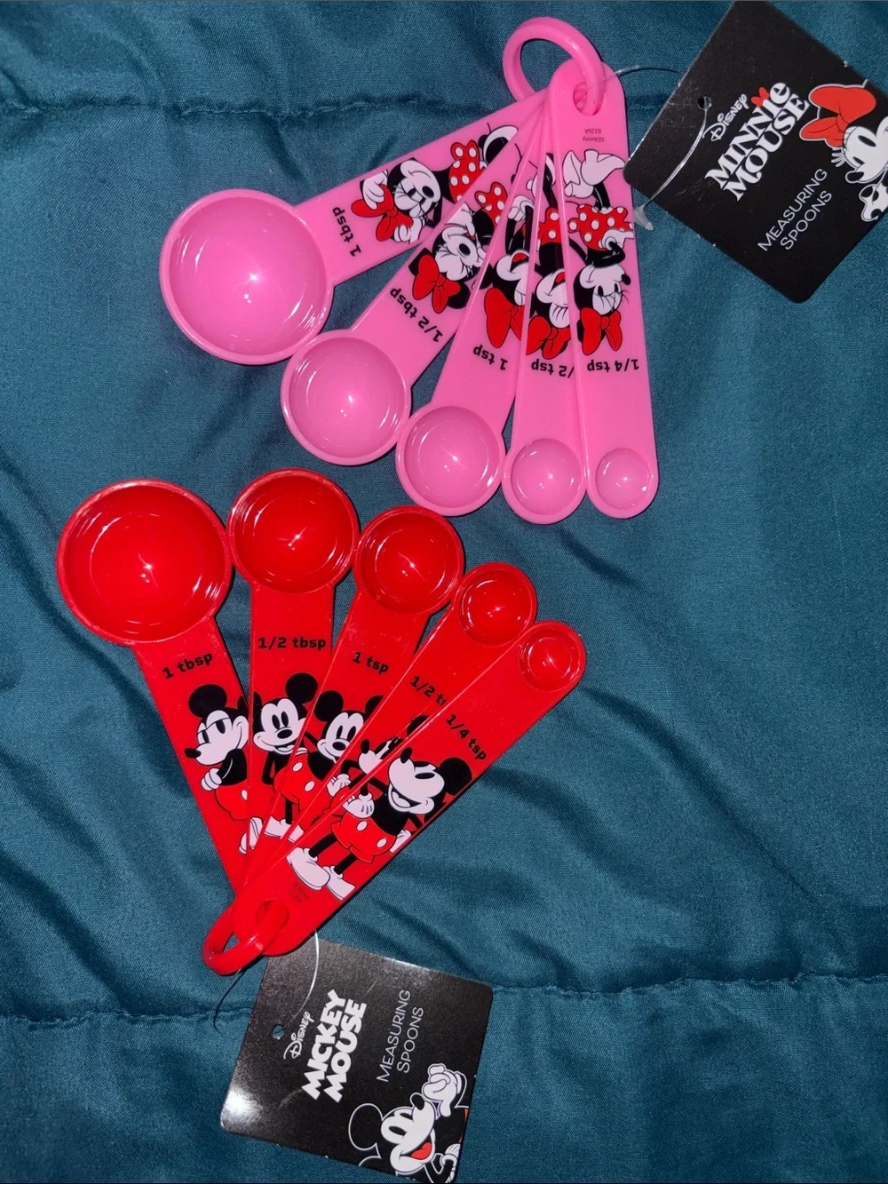 Disney Mickey & Minnie Pink and Red Measuring Spoon Set
